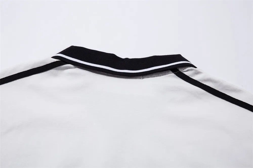 Y2K Spliced Striped "Hope" Collared Soccer Jersey