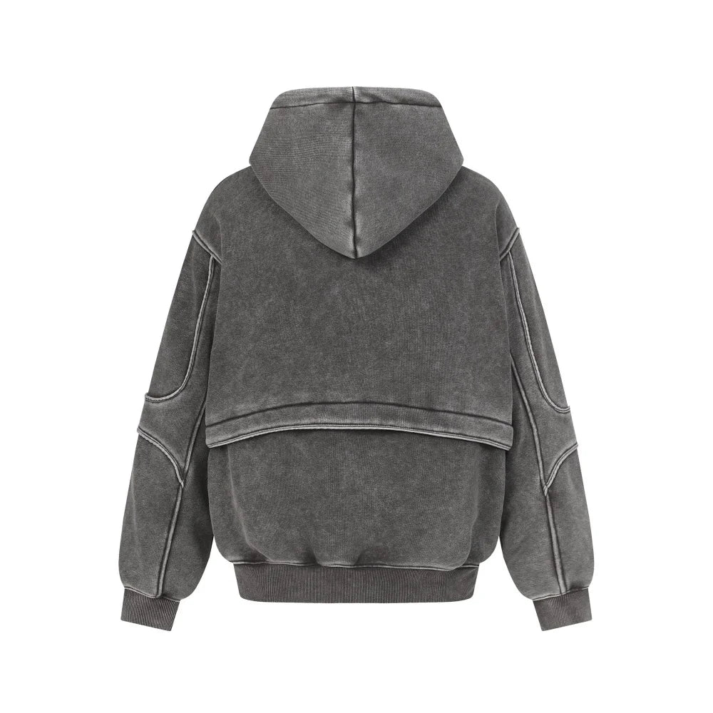Y2K Spliced Washed Hoodie