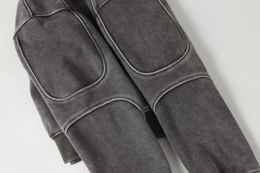 Y2K Spliced Washed Hoodie