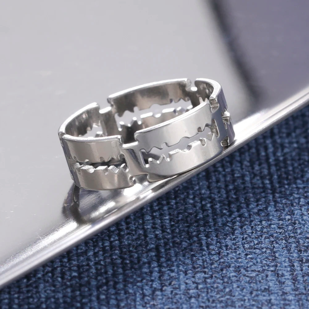 Y2K Stainless Steel Blade Ring