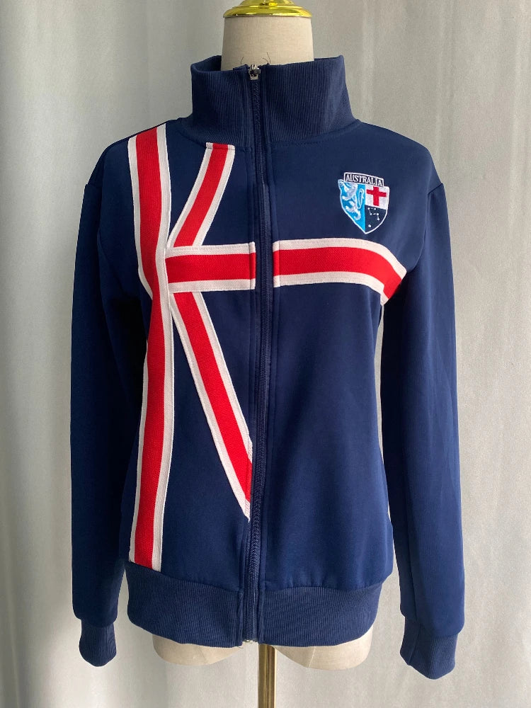 Y2K Stand Neck Union Jack-et Zip Up