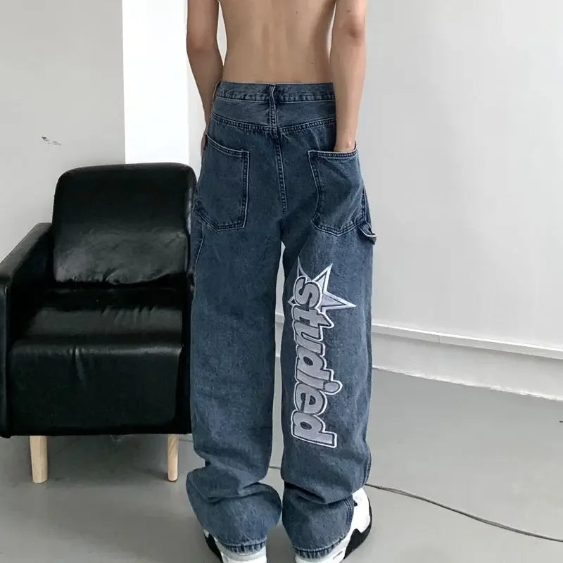 Y2K Star Shine Embroidered Jeans