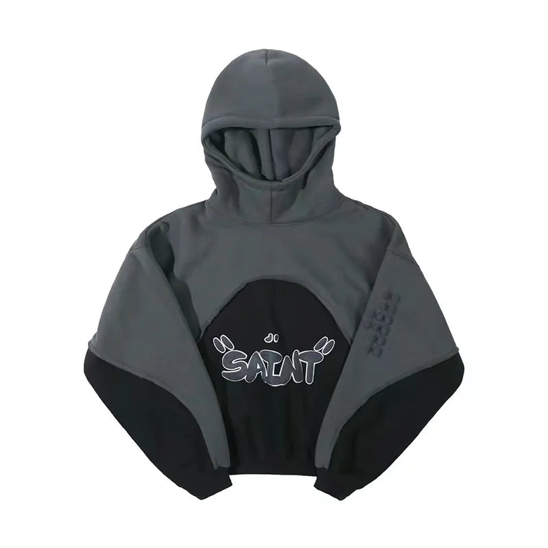 Y2K Stitch Work Foam Hoodie