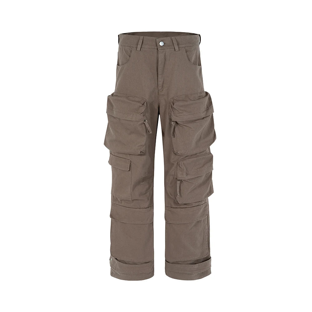 Y2K Straight Leg Baggy Cargo Trousers