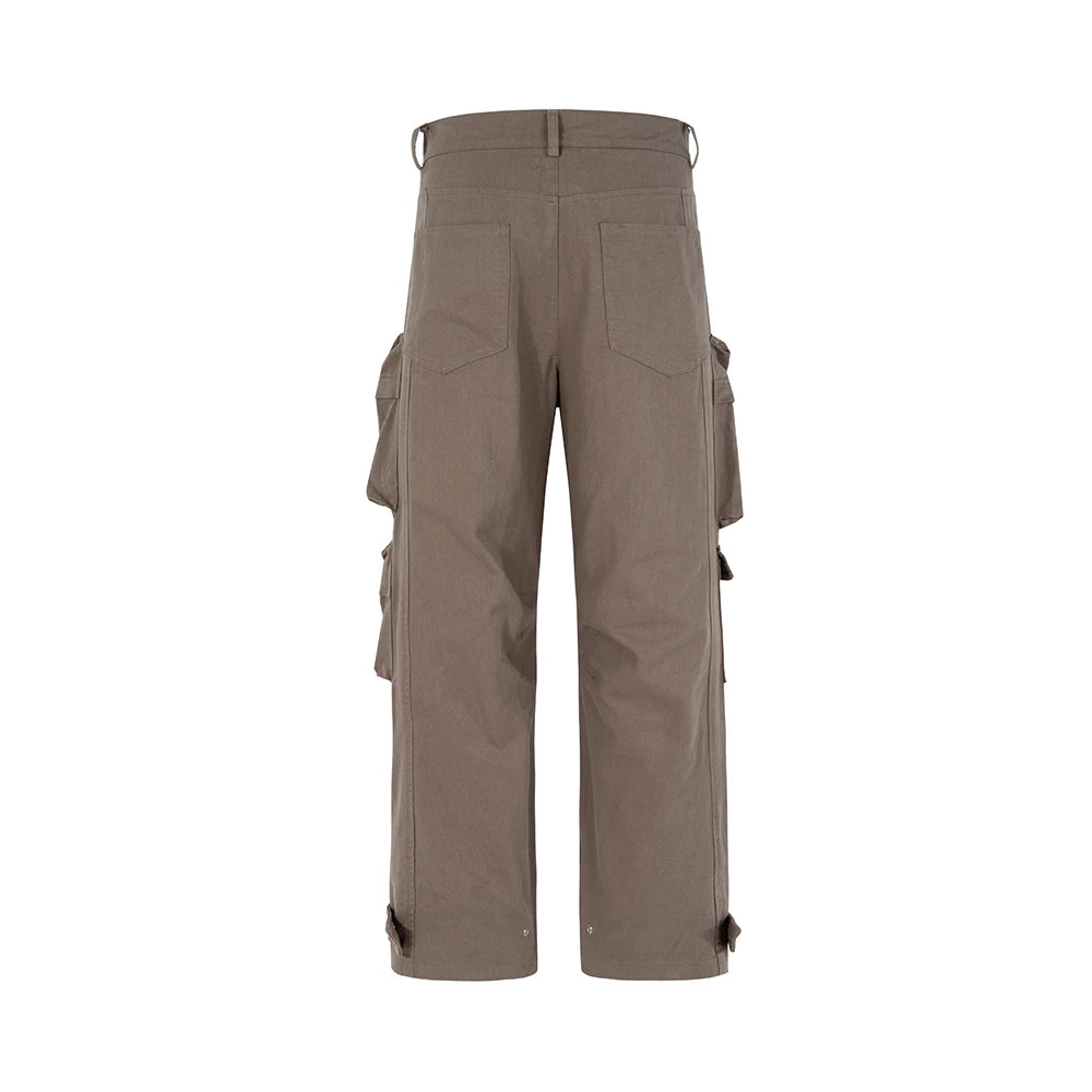 Y2K Straight Leg Baggy Cargo Trousers