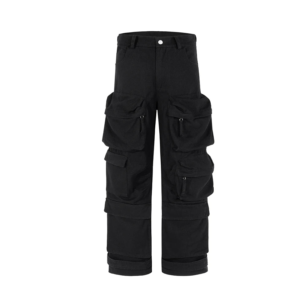 Y2K Straight Leg Baggy Cargo Trousers