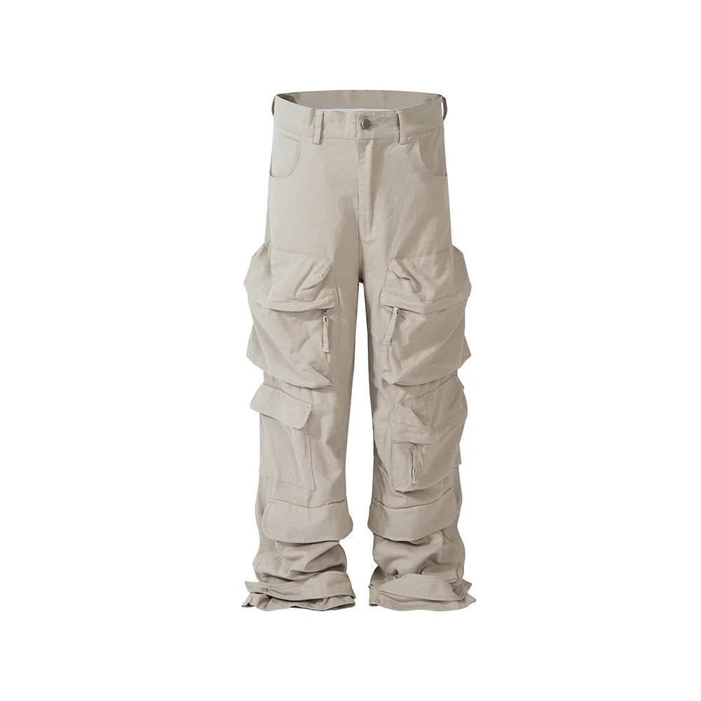 Y2K Straight Leg Baggy Cargo Trousers