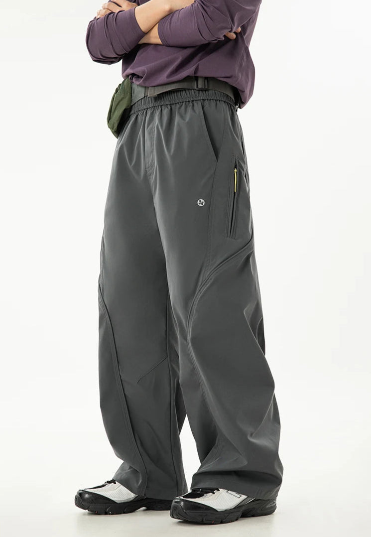 Y2K Straight Leg Parachute Trousers