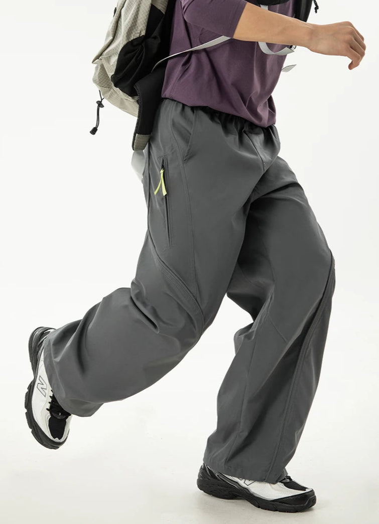 Y2K Straight Leg Parachute Trousers