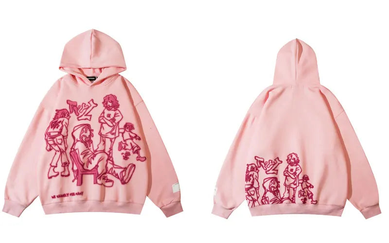 Y2K Streetwear Cartoon Hooded Jumper