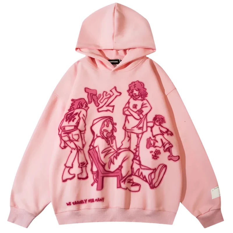 Y2K Streetwear Cartoon Hooded Jumper