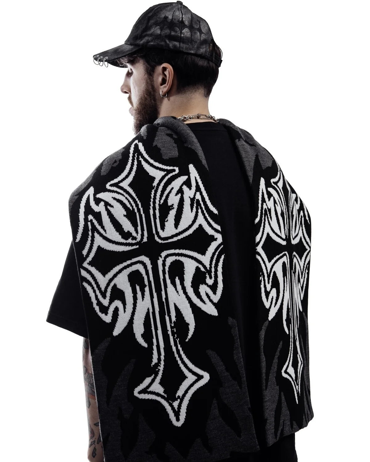 Y2K Streetwear Graphic Design Shawl Scarf