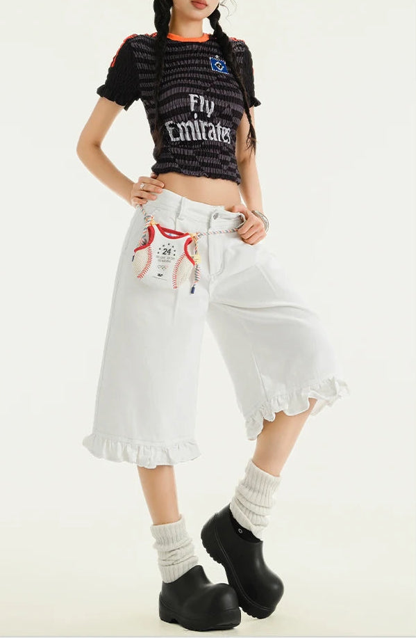 Y2K Streetwear Womens Denim Shorts Jorts