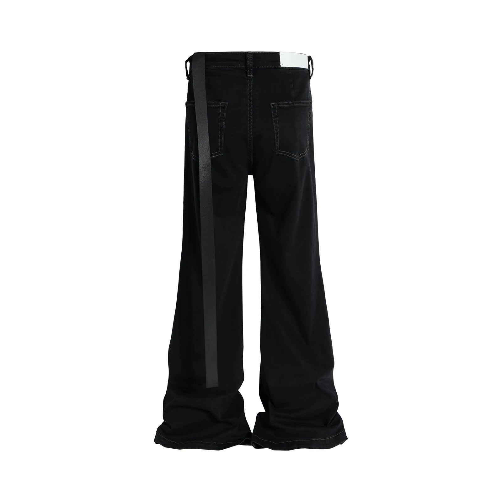 Y2K Stretch Baggy Black Flared Jeans