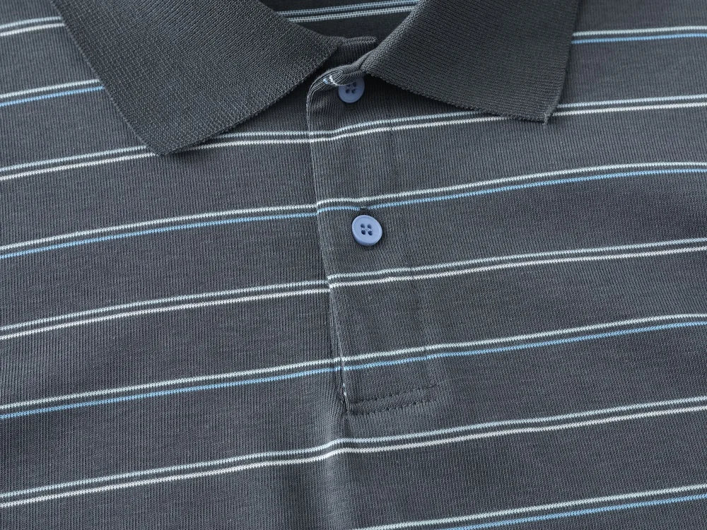 Y2K Striped Long Sleeve Polo Shirt