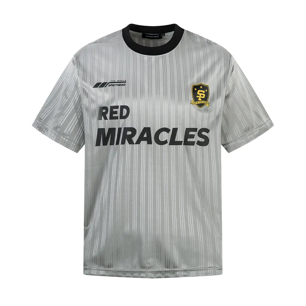 Y2K Striped "Miracle" Soccer Jersey