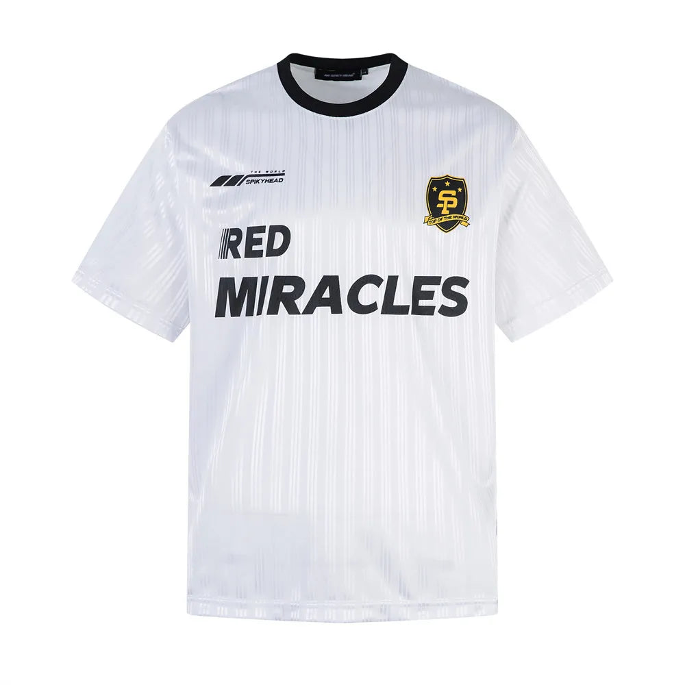 Y2K Striped "Miracle" Soccer Jersey