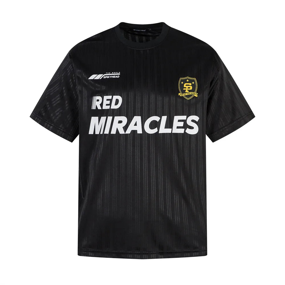 Y2K Striped "Miracle" Soccer Jersey