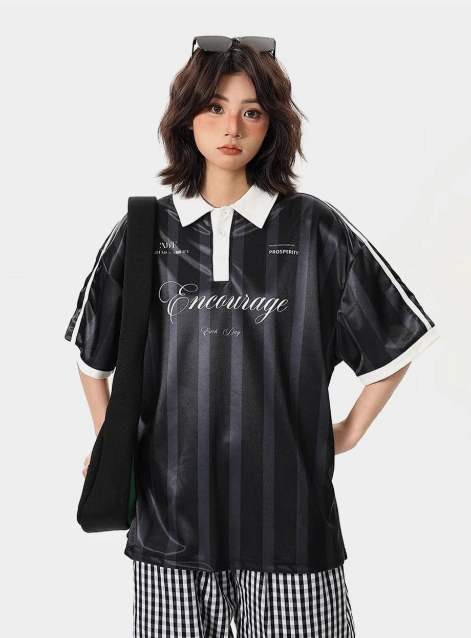 Y2K Striped "Year of the Snake" Soccer Jersey