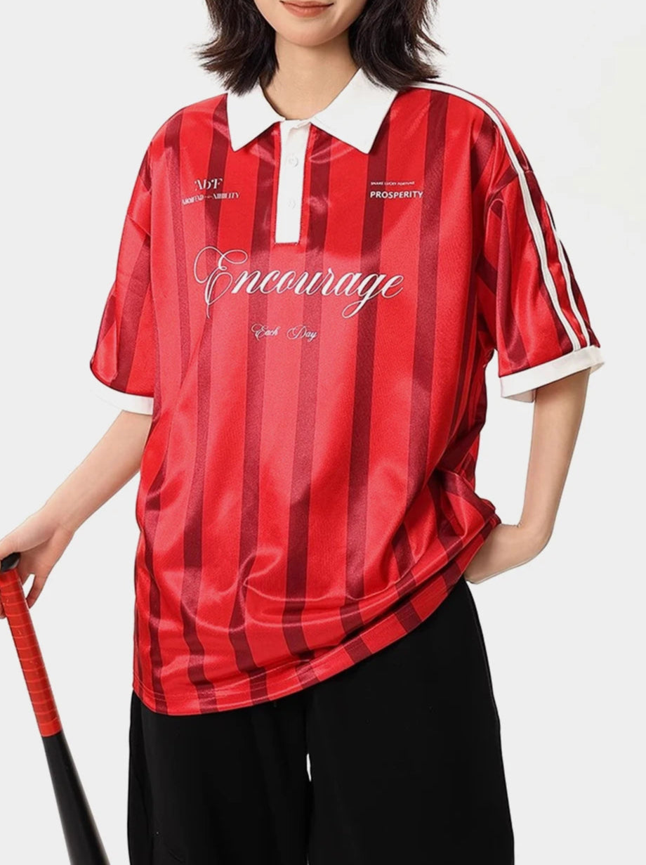 Y2K Striped "Year of the Snake" Soccer Jersey