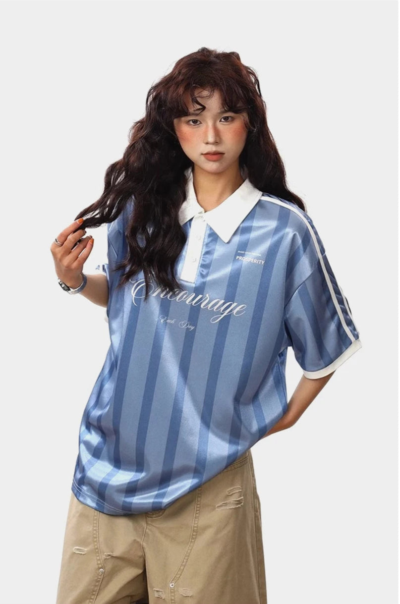 Y2K Striped "Year of the Snake" Soccer Jersey