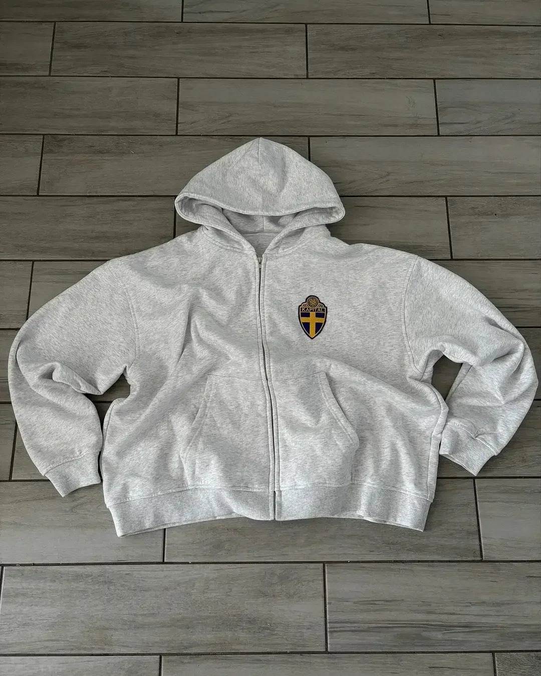 Y2K Swedish Logo Zip Up Hoodie Tracksuit