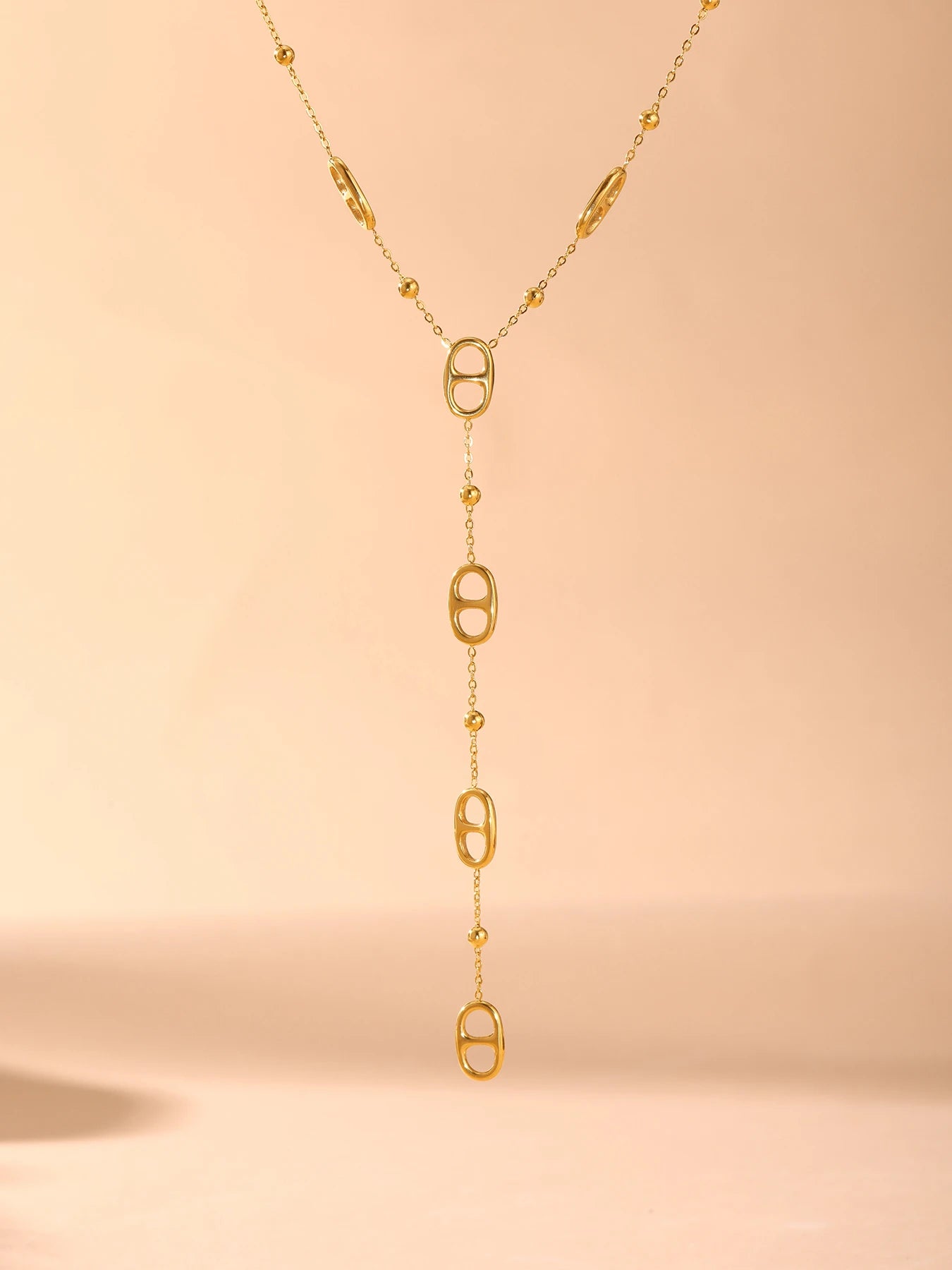 Y2K Tab Long Chain Necklace