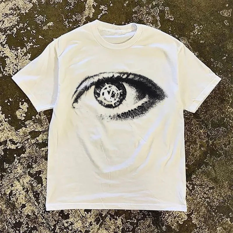 Y2K Target Eye Graphic T Shirt