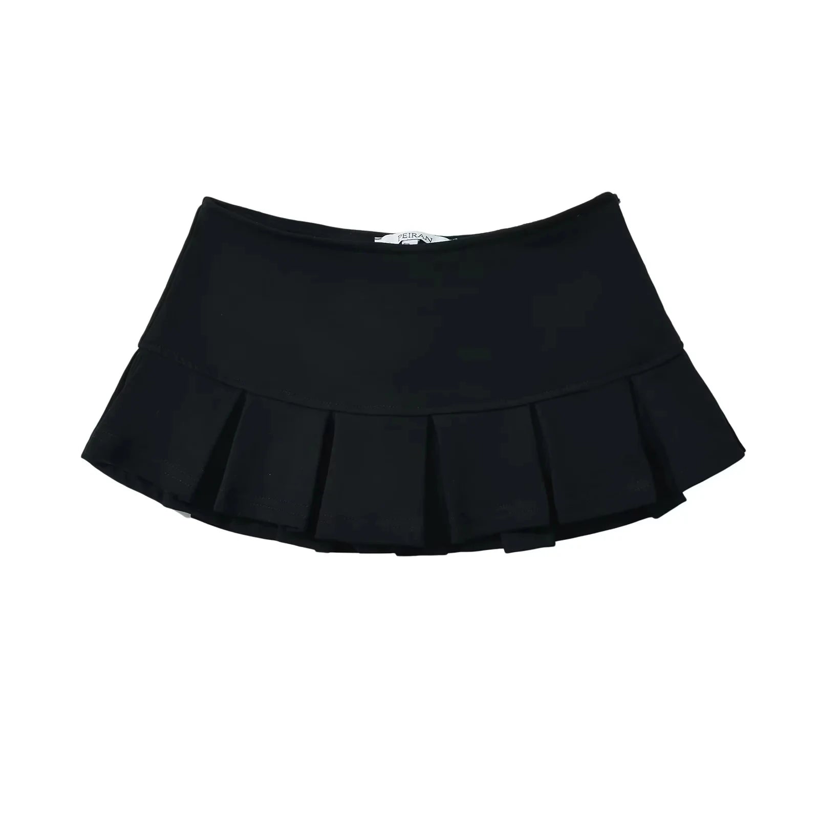 Y2K Terry Fabric Low Waist Pleated Micro Mini Skirt