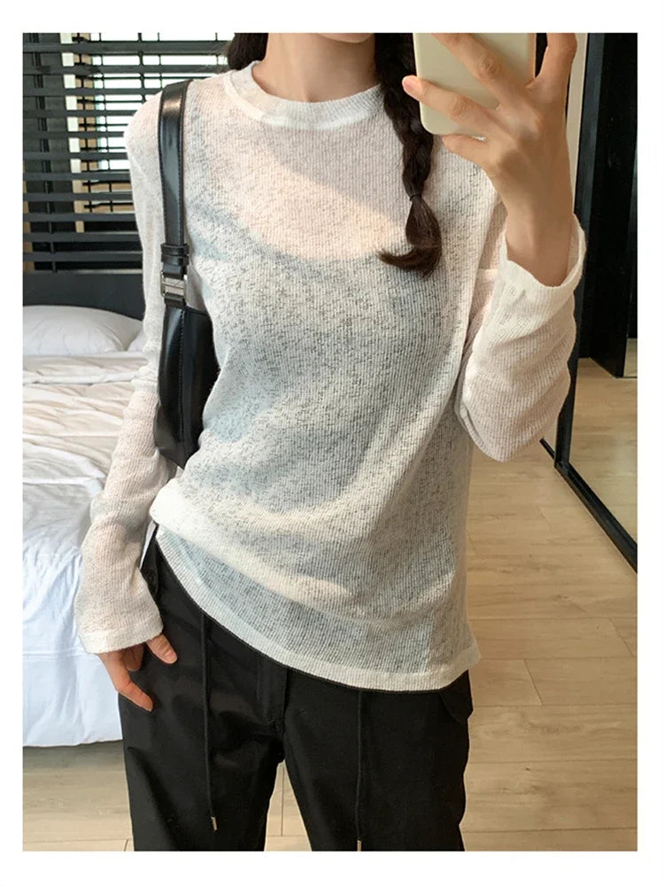 Y2K Thin Long Sleeve Summer Top