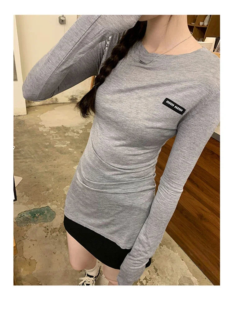 Y2K Thin Undershirt Long Sleeve Top