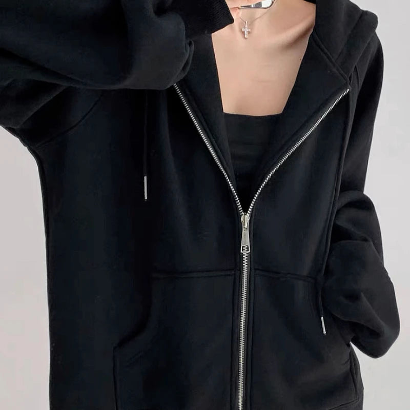 Y2K Thin Womens Full Zip Up Hoodie