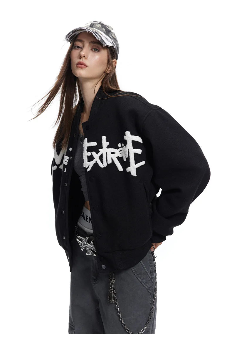 Y2K Towel Embroidered Varsity Jacket