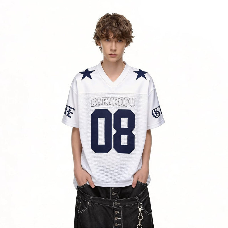 Y2K Two Stars Football Jersey