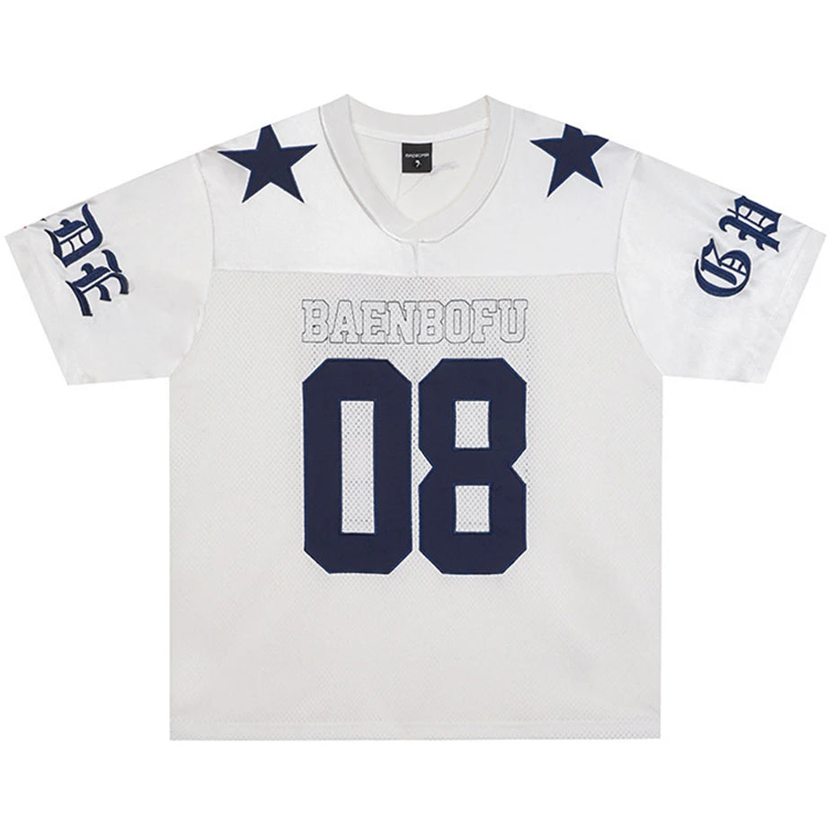 Y2K Two Stars Football Jersey