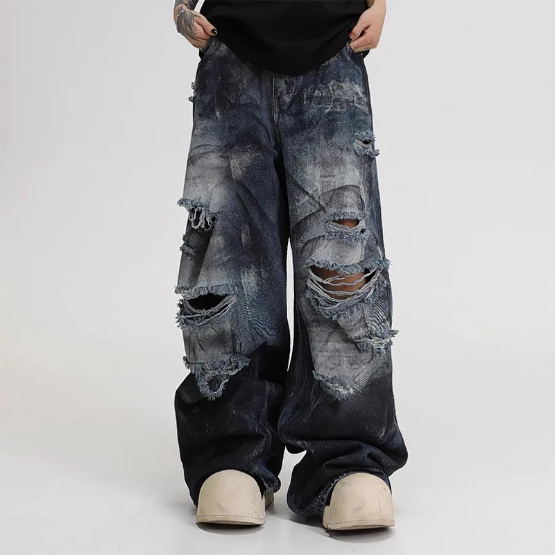 Y2K Ultra Ripped Baggy Jeans