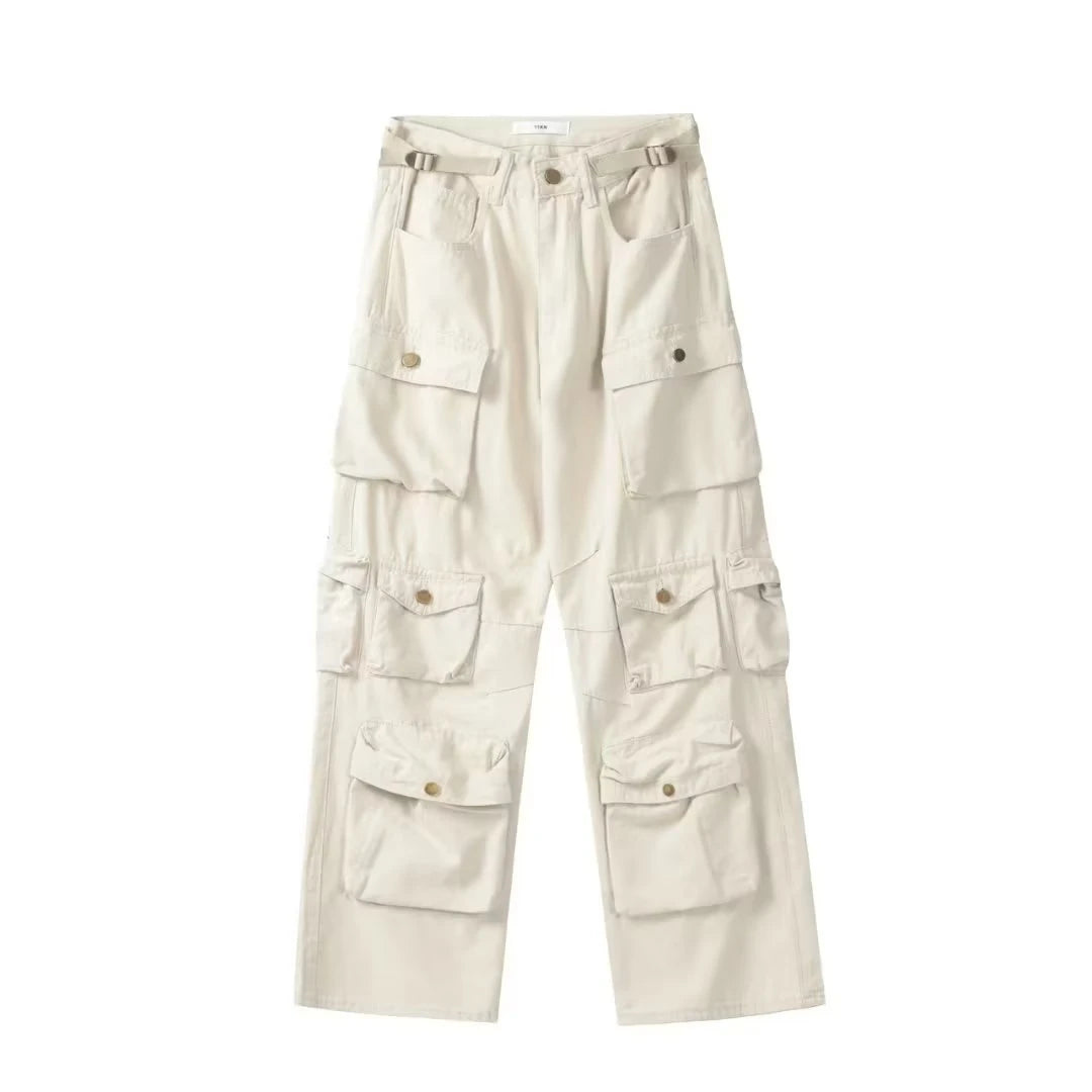 Y2K Utility Style Baggy Low Waist Cargo Trousers