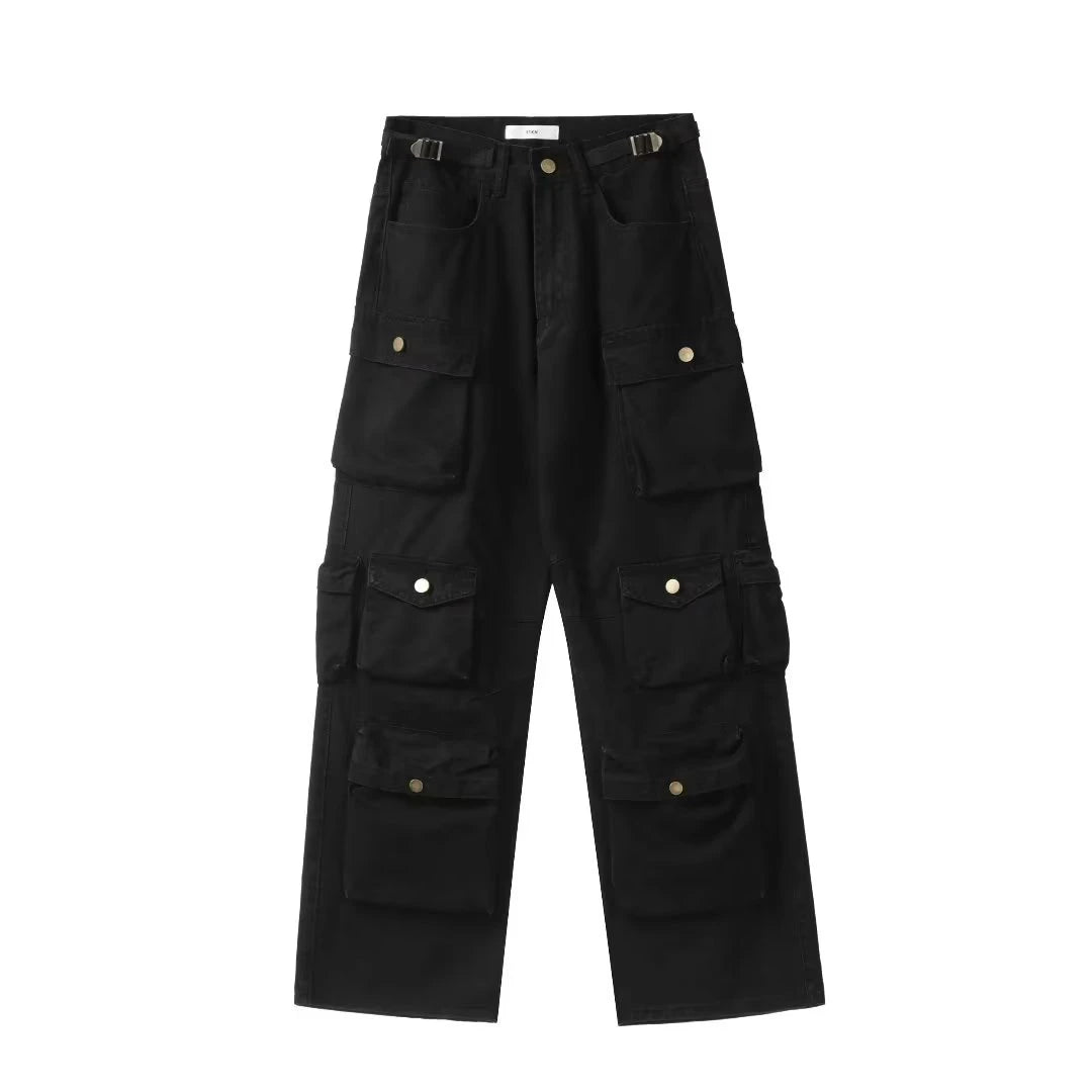 Y2K Utility Style Baggy Low Waist Cargo Trousers