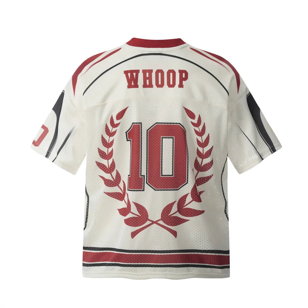 Y2K "Vanguard" Celebratory Mesh Football Jersey