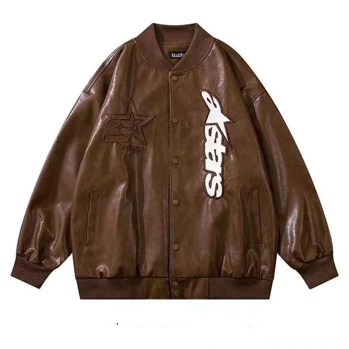 Y2K Vintage Astar Moto Leather Jacket