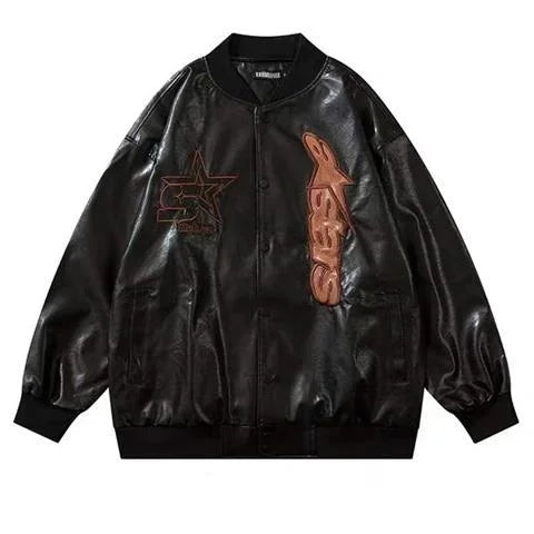 Y2K Vintage Astar Moto Leather Jacket