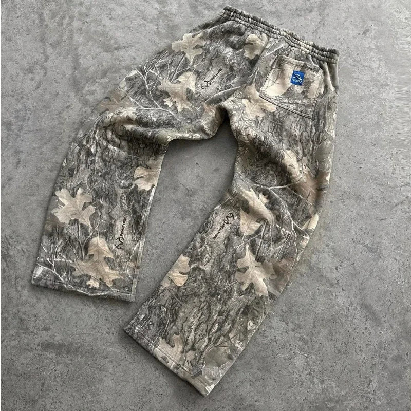 Y2K Vintage Camouflage Pattern Baggy Sweatpants Jogger