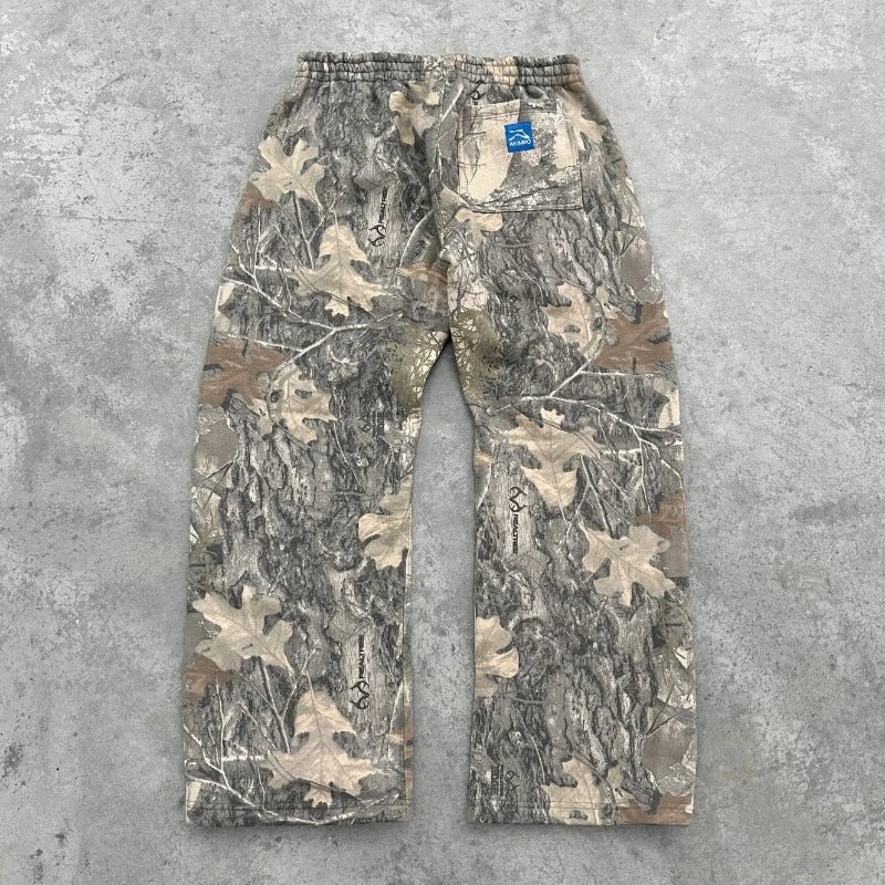 Y2K Vintage Camouflage Pattern Baggy Sweatpants Jogger