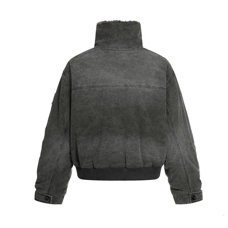 Y2K Vintage Mens Fleece Lined Padded Coat Jacket