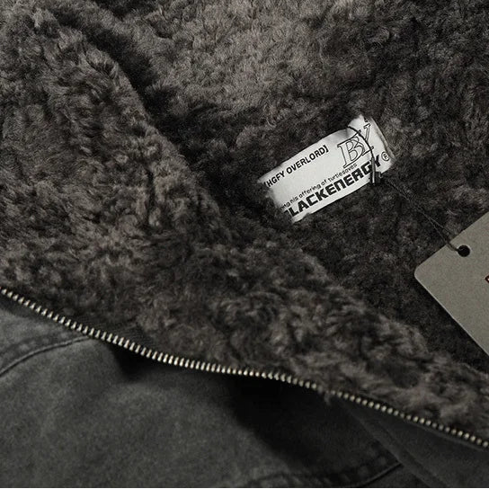 Y2K Vintage Mens Fleece Lined Padded Coat Jacket