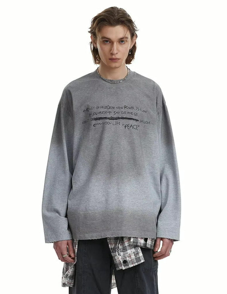 Y2K Vintage Oversized Long Sleeve Top