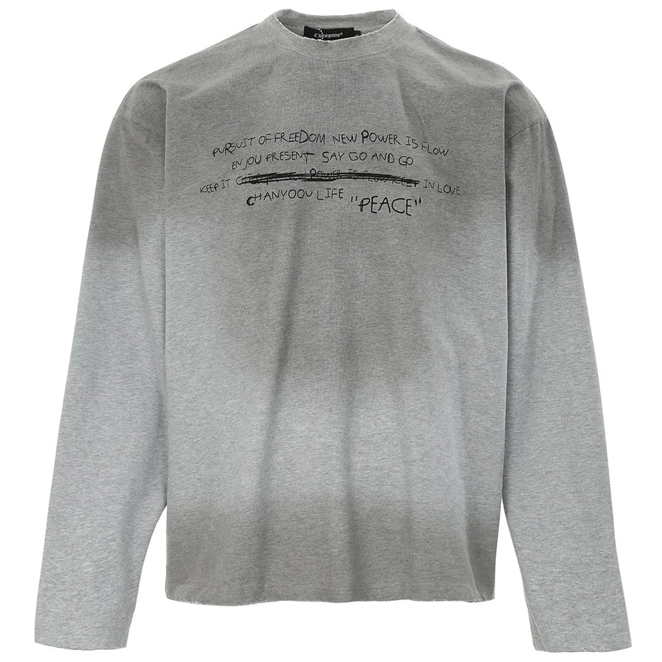 Y2K Vintage Oversized Long Sleeve Top