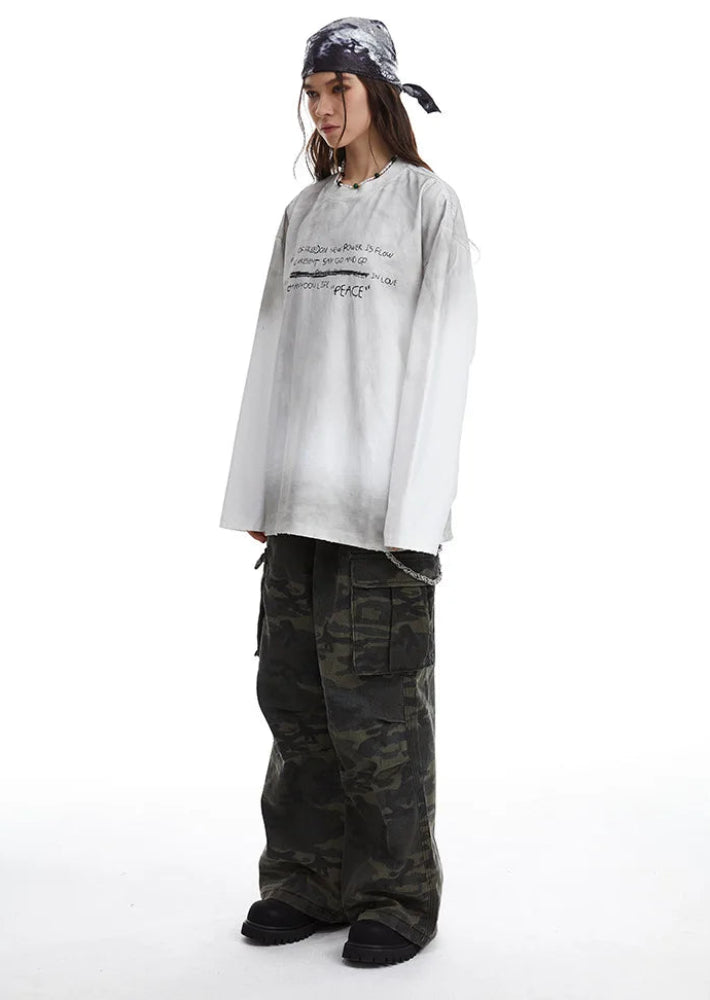 Y2K Vintage Oversized Long Sleeve Top