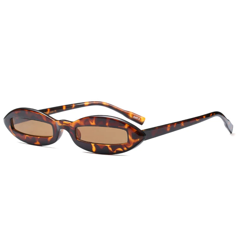 Y2K Vintage Retro Small Oval Futuristic Sunglasses