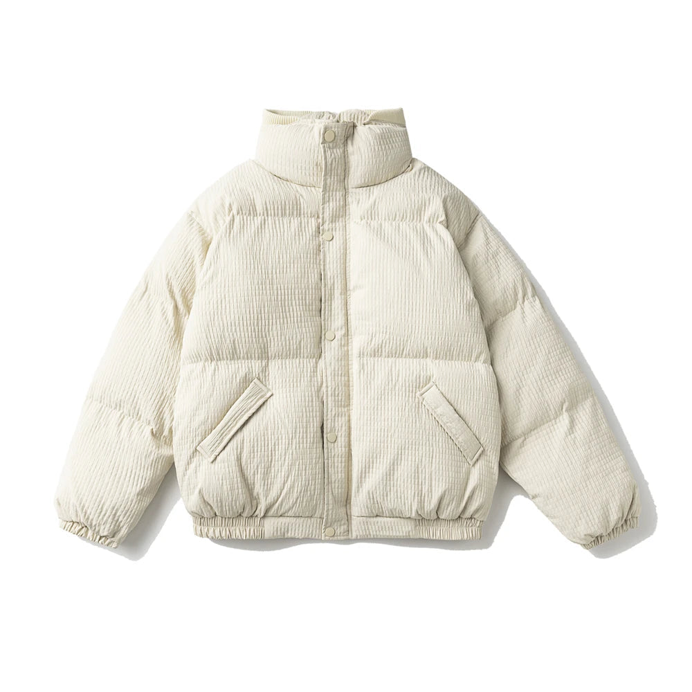 Y2K Waffle Style Padded Puffer Jacket Coat